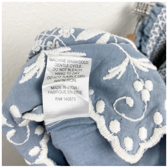 LoveShackFancy Beach Mini Skirt‎ in Denim Size 0/XS - Picture 10 of 11